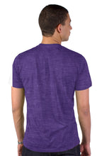 Load image into Gallery viewer, Heather Purple Tee || White-P Pocket