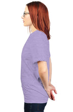 Load image into Gallery viewer, Women&#39;s Purple Heather S/S T-shirt || White-P Pocket