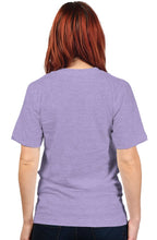 Load image into Gallery viewer, Women&#39;s Purple Heather S/S T-shirt || White-P Pocket