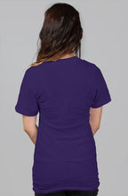 Load image into Gallery viewer, Women&#39;s Purple SS W/ Blue Flower