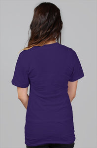 Women's Purple SS W/ Blue Flower