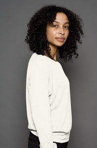 Organic Natural Colored Sweater || Blue Flower-Power Pocket