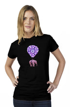 Load image into Gallery viewer, Cellephant Black SS Print T-Shirt