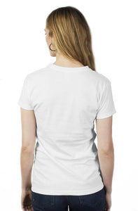 Butterfly Print || White Cotton SS T-Shirt
