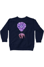 Load image into Gallery viewer, Kids &quot;Cell-ephant&quot; Printed Navy Fleece