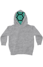 Load image into Gallery viewer, Kids Grey Fleece Pullover Hoodie || Turquoise Hood Interior