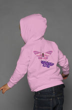Load image into Gallery viewer, Kids Pink Butterfly Hoodie || FRONT &amp; BACK